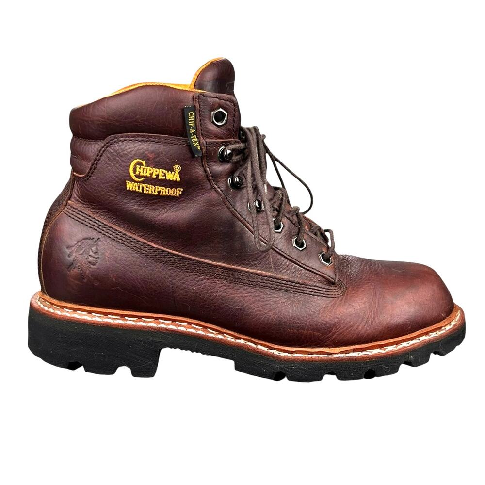 Chippewa Mens Briar Waterproof Insulated Brown Boots Size US 8.5 W